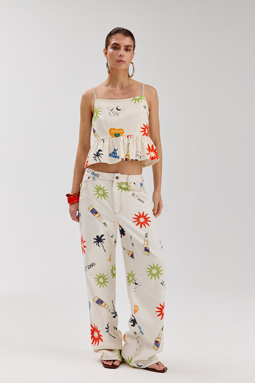 Harper & Yve Off White YVE broek