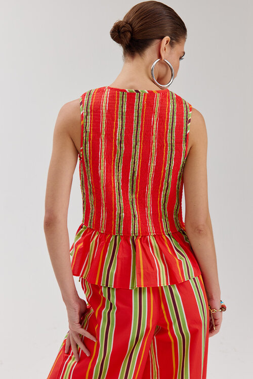 Harper & Yve Cindy crêpe gilet in rood