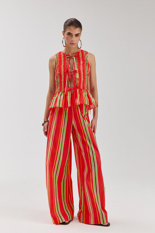 Harper & Yve Cindy crêpe gilet in rood