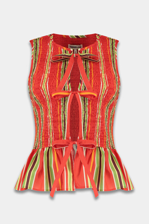 Harper & Yve Cindy crêpe gilet in rood