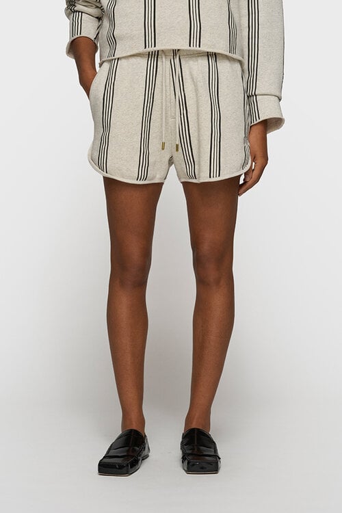 10Days Soft White Melee gestreepte easy shorts