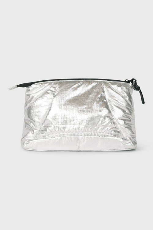 10Days Zilverkleurige mini pouch in bananenvorm