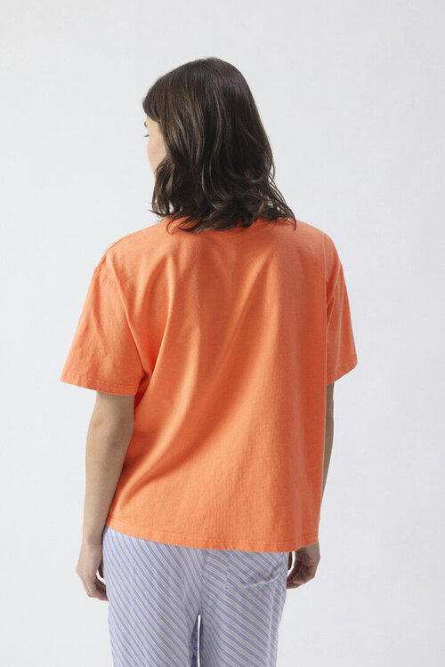 American Vintage T-shirt in de kleur oranje