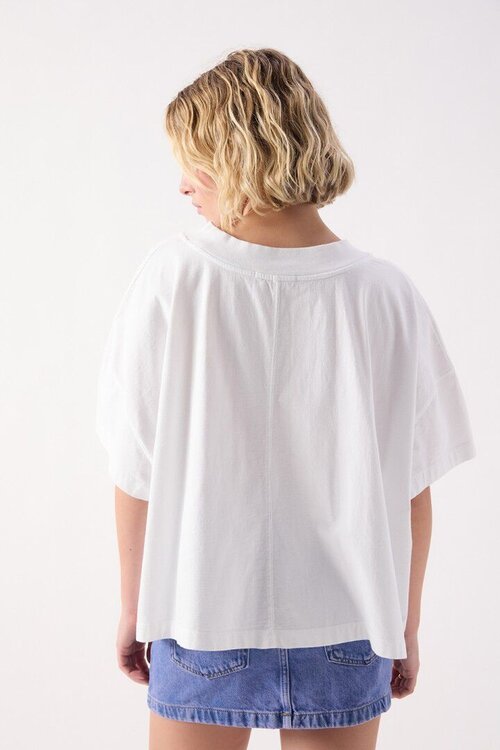 American Vintage Wit T-shirt van VAND. Lifestyle
