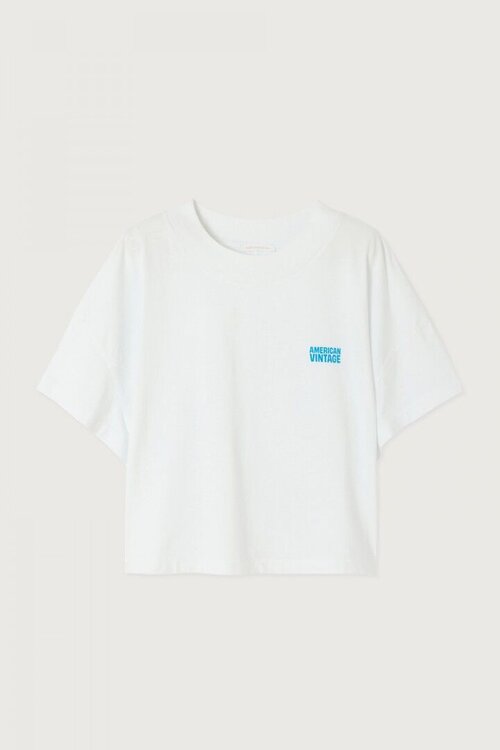 American Vintage Wit T-shirt van VAND. Lifestyle