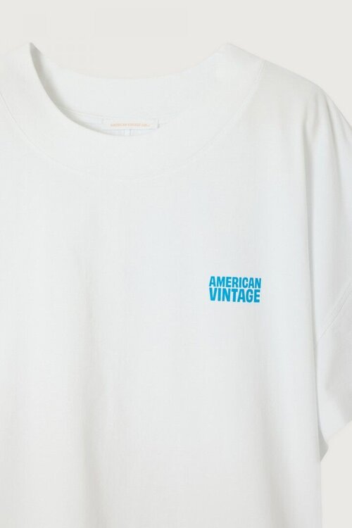 American Vintage Wit T-shirt van VAND. Lifestyle