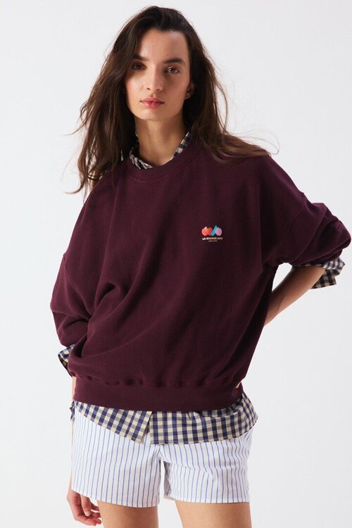 American Vintage Atubay Trui in Bordeaux