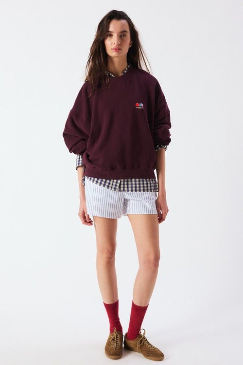 American Vintage Atubay Trui in Bordeaux