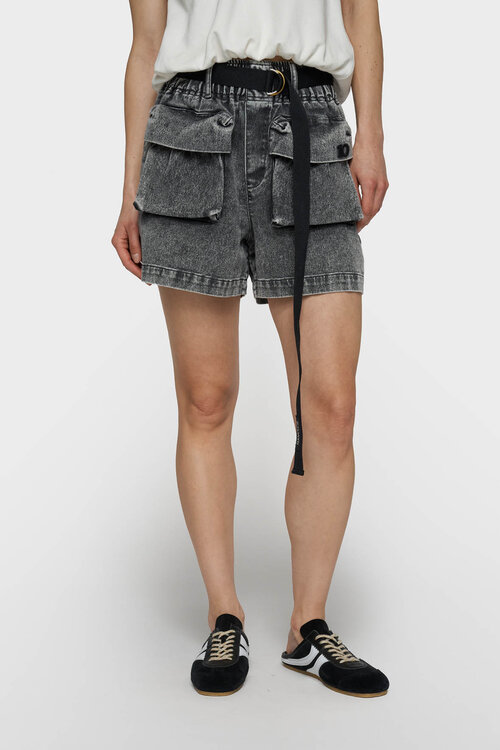 10Days utility korte jog denim grijs
