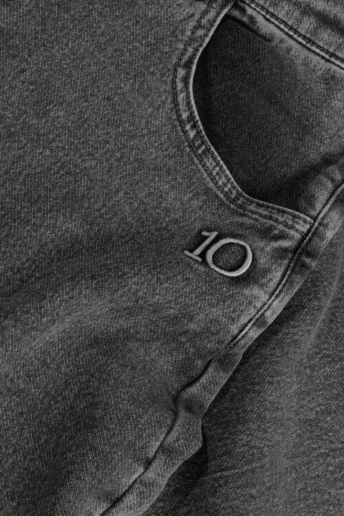 10Days Grijze wijde jog denim broek