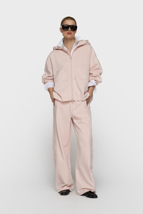 10Days Roze zip hoodie met statement design