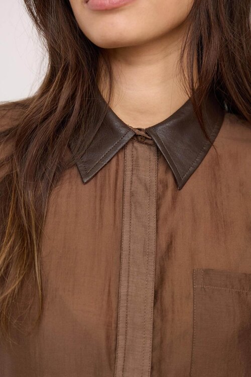 Co'couture Kawa Blouse in Donkerbruin