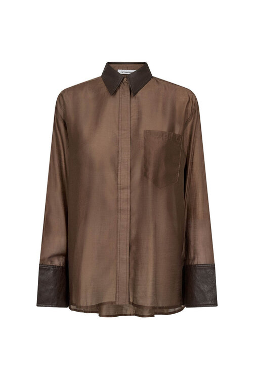 Co'couture Kawa Blouse in Donkerbruin
