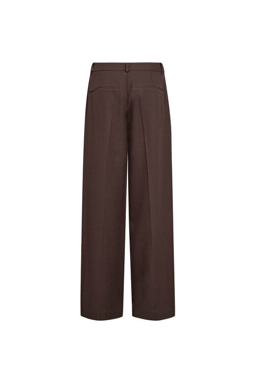 Co'couture Luna Wide Pants in een diepe, donkere bruine tint
