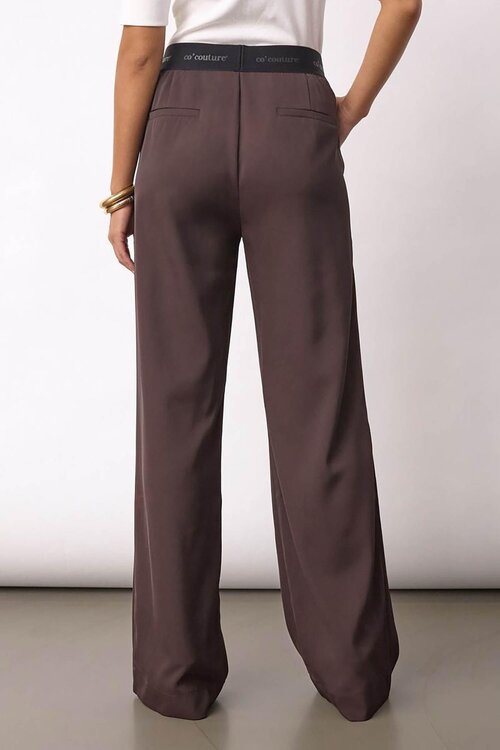 Co'couture Alini Track pants in een diepe, bruine tint
