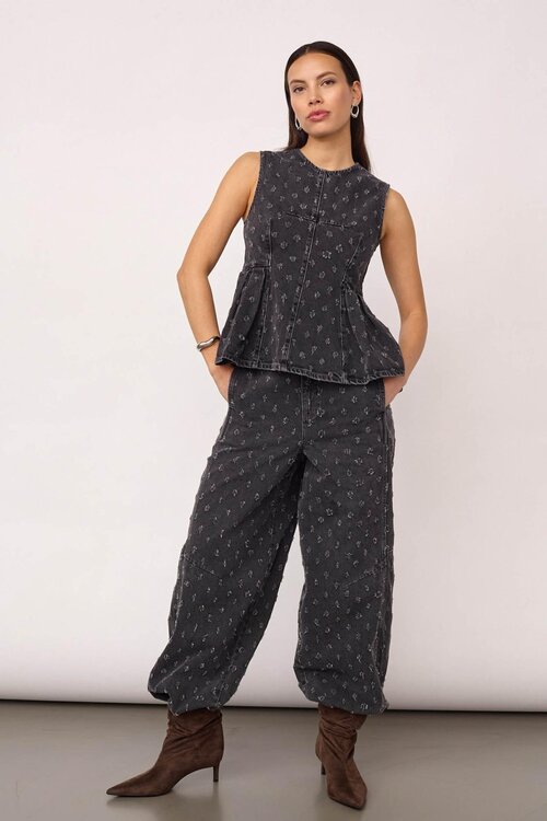 Co'couture Grijze Darry Spijker Top