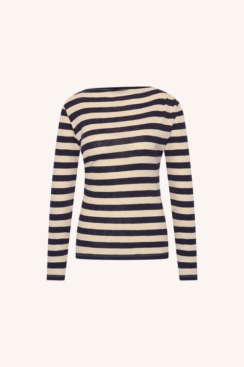 By Bar Leya Gestreept T-shirt in Marineblauw