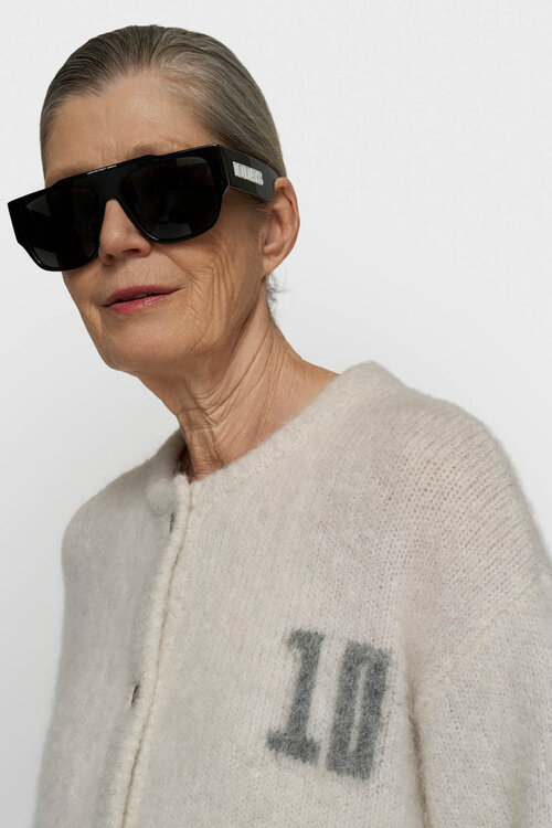 10Days harige gebreide cardigan met lurex in ecru