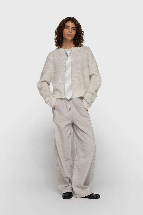 10Days harige gebreide trui met lurex in ecru