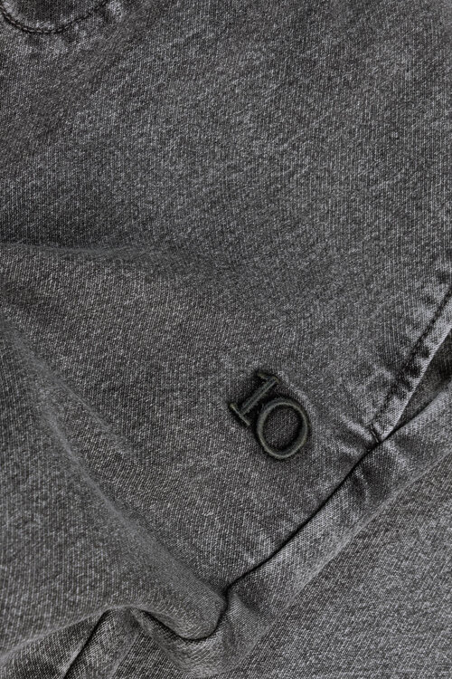 10Days Comfortabele broek in grijze jog denim stijl