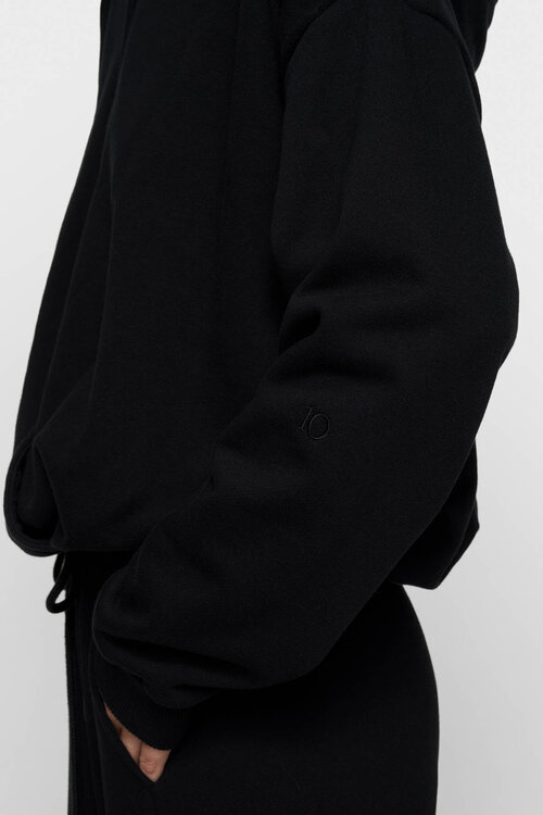 10Days Balloon wrap hoodie in zwart
