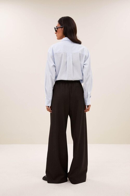 By Bar Pelie gestreepte pantalon in bruin