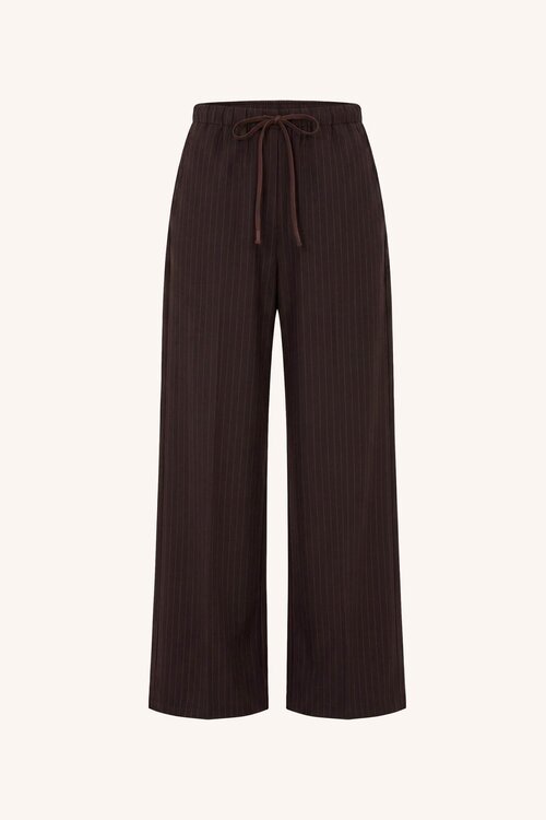 By Bar Pelie gestreepte pantalon in bruin