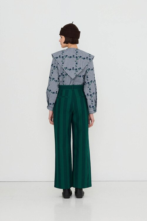 The Tiny Big Sister Blouse Roses met bijpassende sjaal in blauw