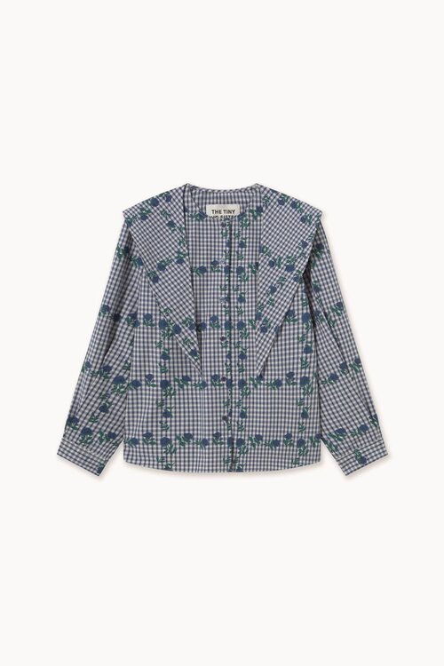 The Tiny Big Sister Blouse Roses met bijpassende sjaal in blauw
