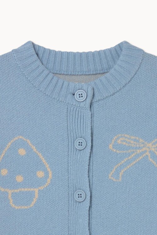 The Tiny Big Sister Blauw Bows Vest