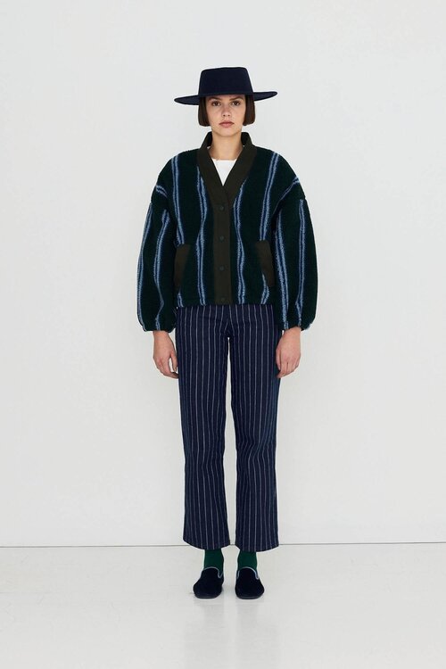 The Tiny Big Sister Jack met streep in Sherpa-stijl - Blauw