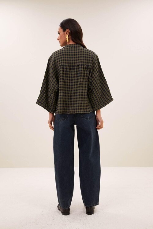 By Bar Baloe barrel jeans in de kleur Indigo