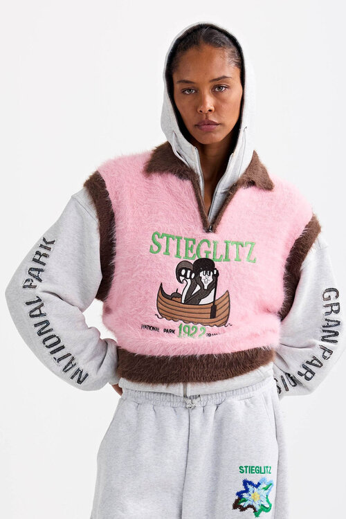 Stieglitz Mio mouwloze trui in roze