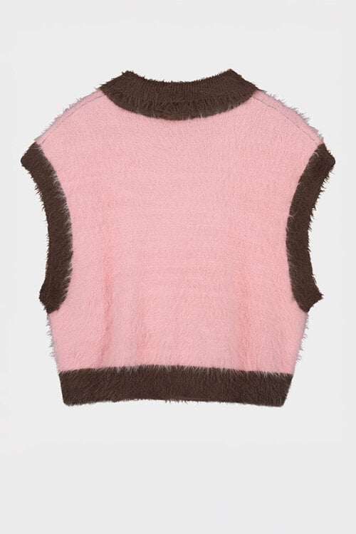Stieglitz Mio mouwloze trui in roze