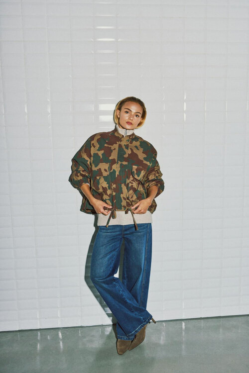 WITHBLACK Groene WBLLEAH LS CAMO JAS