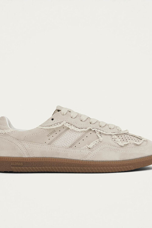 ALOHAS Off White TB.490 Gehaakte Leren Sneaker