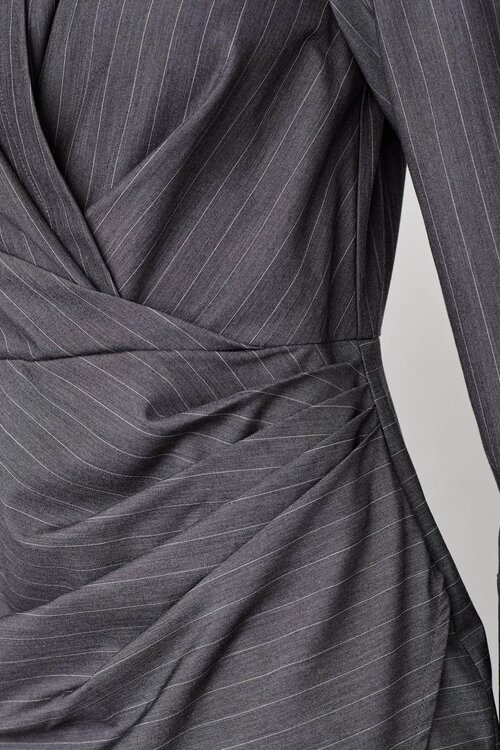 Co'couture Lyvia Pin Wikkeljurk in grijs