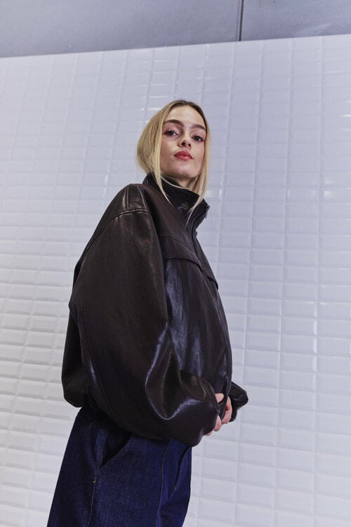 WITHBLACK Donkerbruin WBLAISHA VEGAN JAS