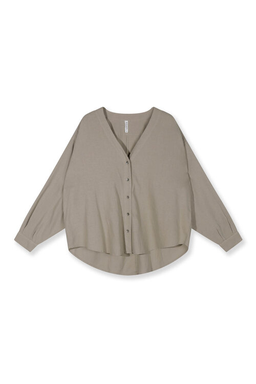 10Days katoen linnen blouse fog