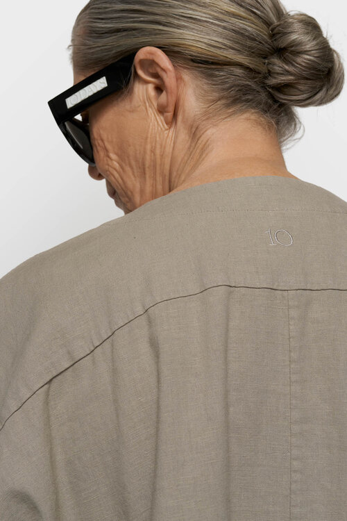 10Days katoen linnen blouse fog