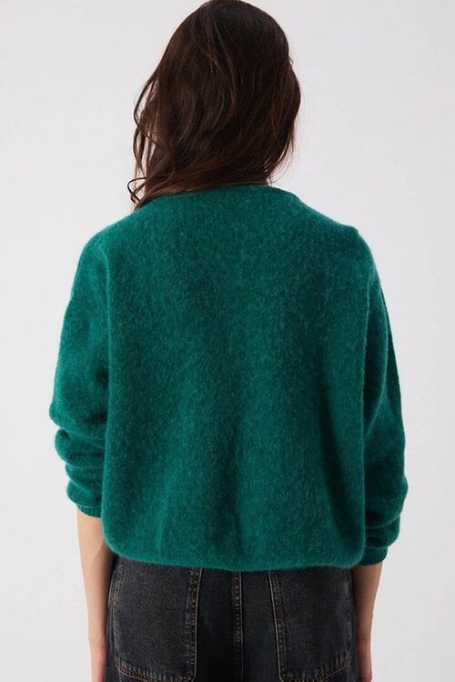American Vintage Vitow Gebreid Cardigan Groen