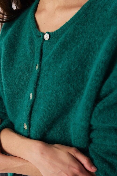 American Vintage Vitow Gebreid Cardigan Groen