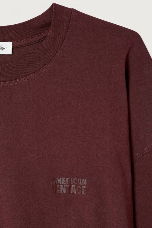 American Vintage Gixy T-shirt pourpre roodbruin