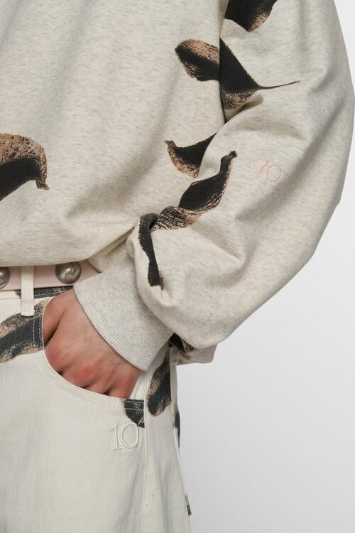10Days flower sweater zacht wit