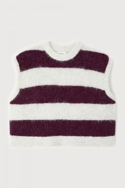 American Vintage Niby Mouwloze Trui Aubergine
