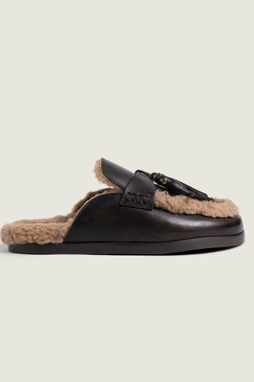 Posa Ranch Tassel Mule van leer