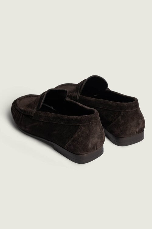 Posa Penny Loafer Wrinkle in Suede