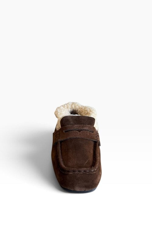 Posa Penny Loafer Squere Fur