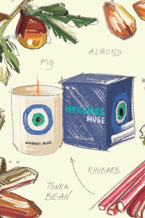 Assouline Home Candle Mykonos Muse