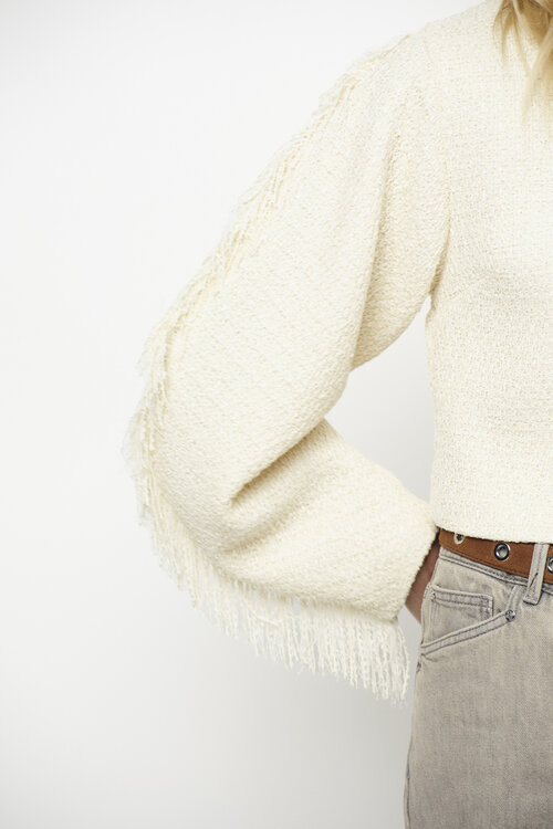 Dante 6 Vale jacket met bouclé franjes